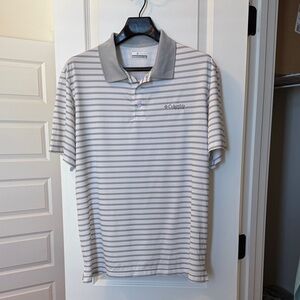 Columbia Men's Polo Shirt in Light Gray and White